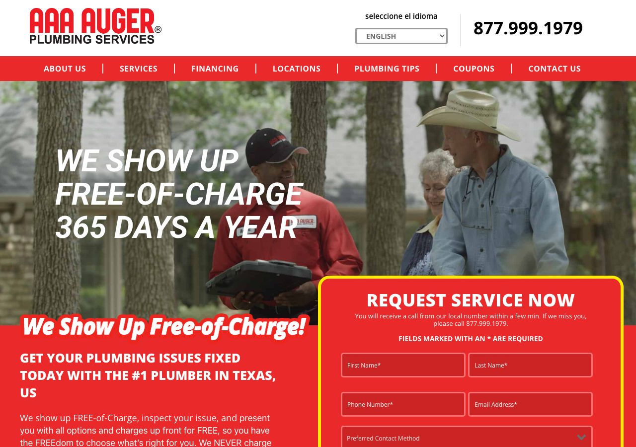 Example of a typical small business website before redesign — cluttered, slow, outdated